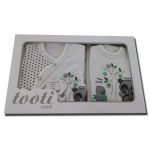 سرویس نوزادی 5 تکه تمام پنبه برند TOOTI