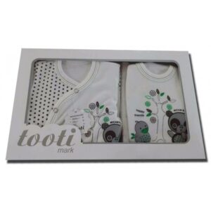سرویس نوزادی 5 تکه تمام پنبه برند TOOTI