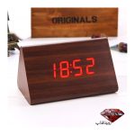 ساعت رومیزی دیجیتالی طرح چوبی