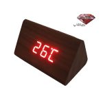 ساعت رومیزی دیجیتالی طرح چوبی