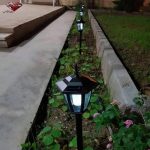 چراغ خورشیدی باغچه ای طرح انگلیسی