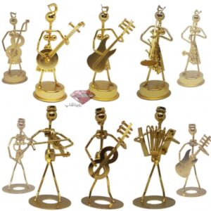 دکوری آدمک نوازنده طلایی دختر و پسر