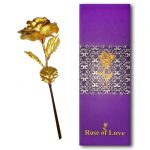 گل رز طلا 24K جعبه دار