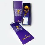 گل رز طلا 24K جعبه دار