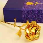 گل رز طلا 24K جعبه دار
