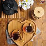 بشقاب چوبی طرح قلب