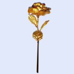 گل طلایی با پایه لاو به همراه جعبه هدیه