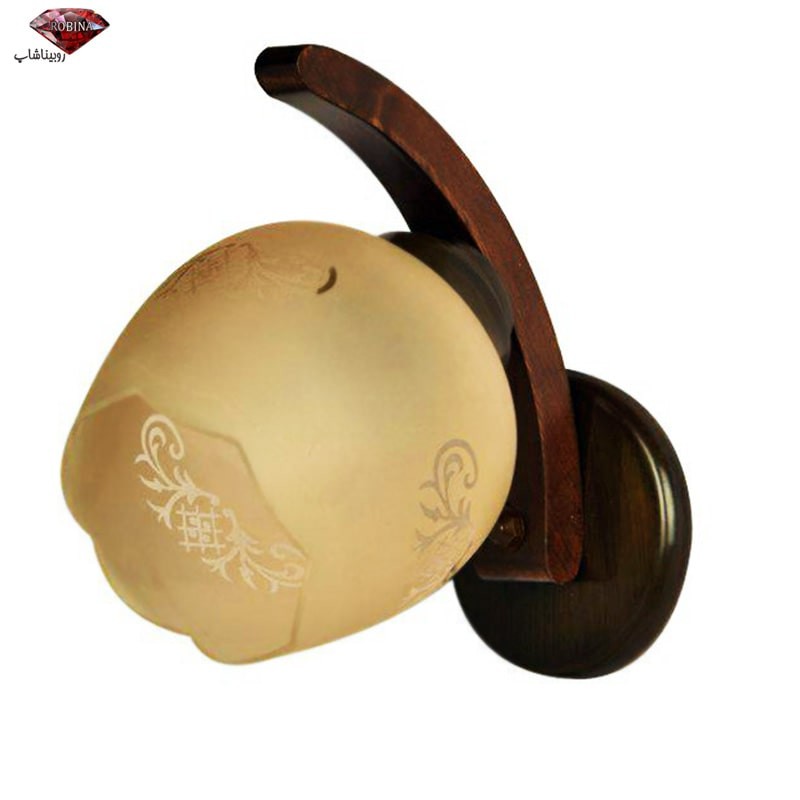روشنایی دیواری چوبی طرح لاله