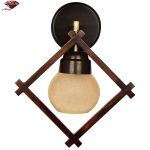 روشنایی دیواری طرح لوزی چوبی
