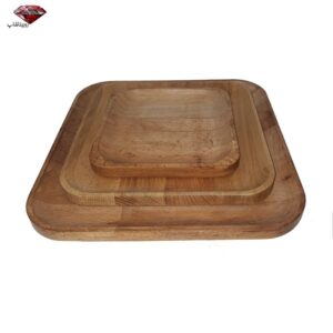 بشقاب مربع چوبی