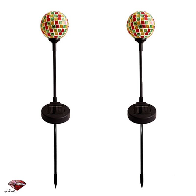 چراغ باغی خورشیدی مدل کریستال رنگی