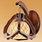 دیوار کوب چوبی مدل آسمان