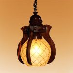 لوسترآویز تک شاخه چوبی مدل آناناسی