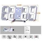 ساعت دیجیتالی سه بعدی LED عدد بزرگ