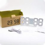 ساعت دیجیتالی سه بعدی LED عدد بزرگ