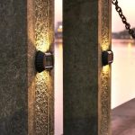 چراغ خورشیدی دوطرفه پازلی زمینی دیواری