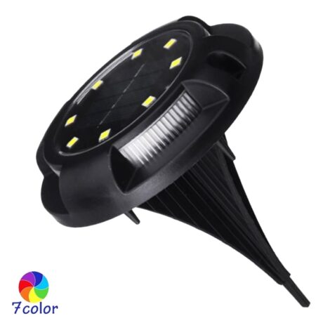 چراغ دفنی دیسکی خورشیدی هفت رنگ